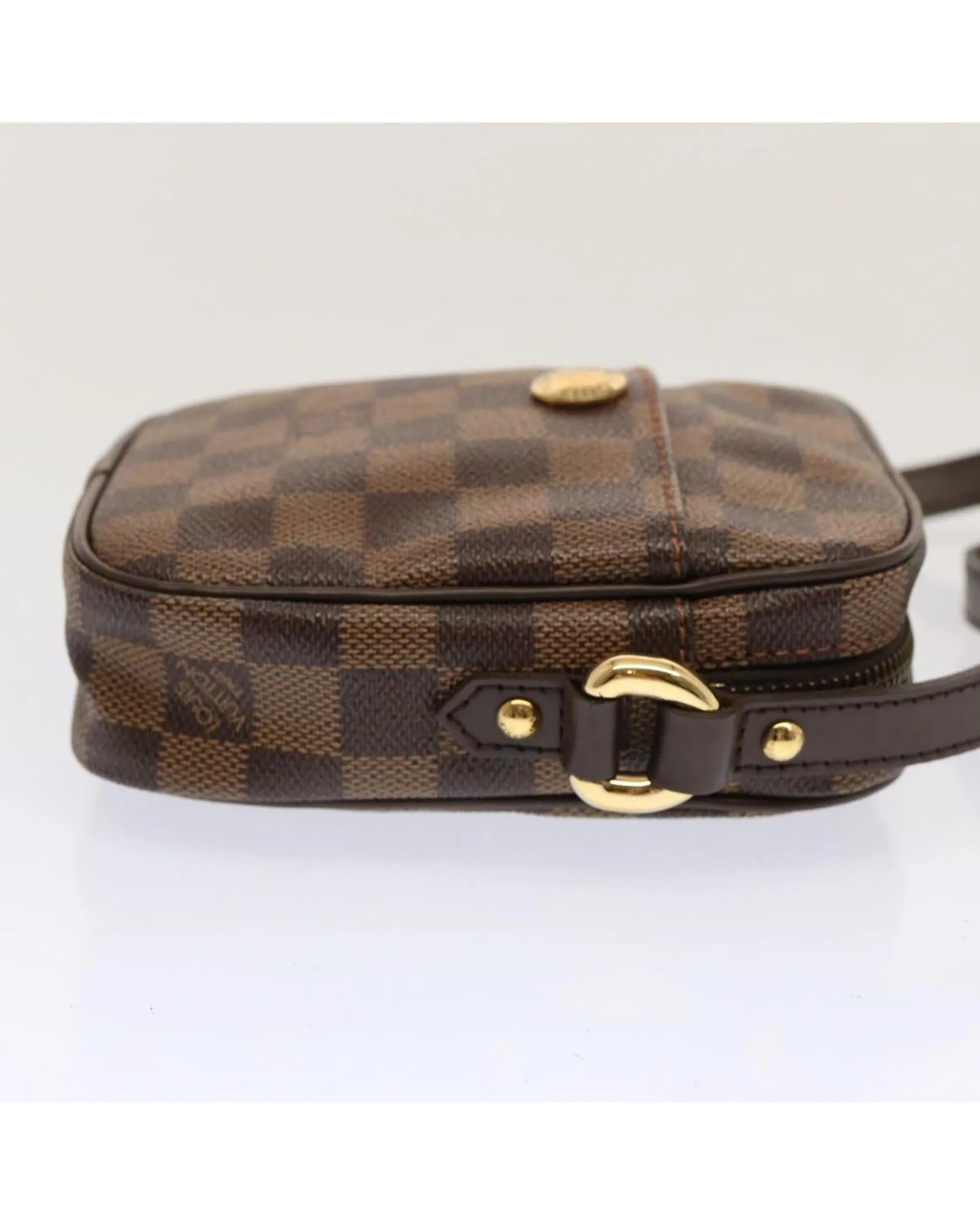 Damier Ebene Shoulder Bag with Lift Flap Closure