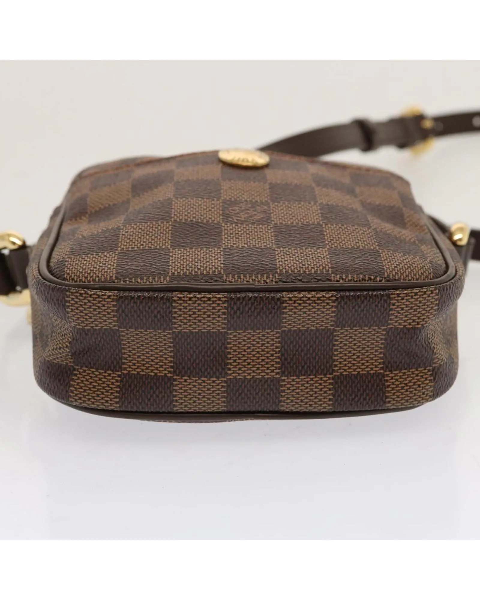 Damier Ebene Shoulder Bag with Lift Flap Closure