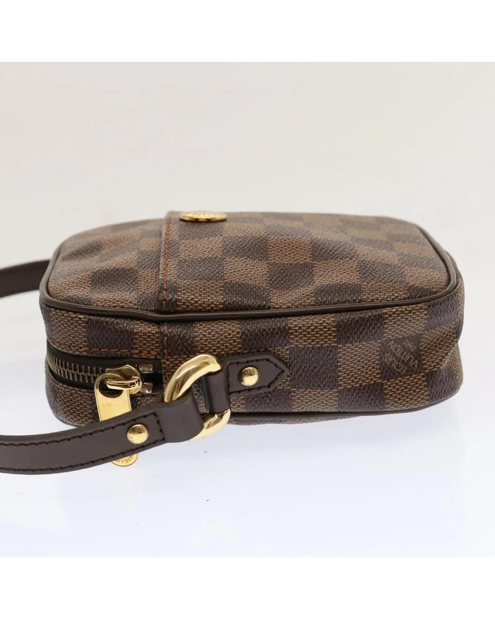 Damier Ebene Shoulder Bag with Lift Flap Closure