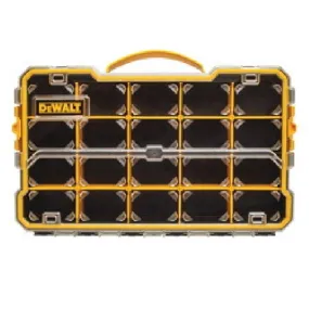 DeWALT DWST14830 Pro Organizer, 17-5/8 in L, 11 in W, 2-7/8 in H, 20-Compartment, Polycarbonate, Black/Yellow