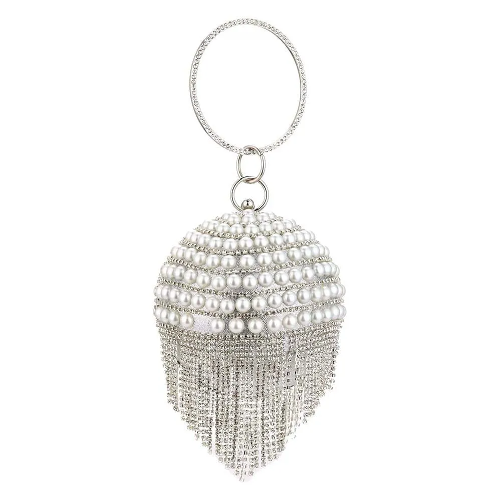 Diamond Tassels Rhinestone Round Ball Wedding Party Bags