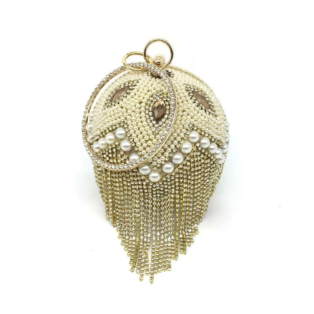 Diamond Tassels Rhinestone Round Ball Wedding Party Bags