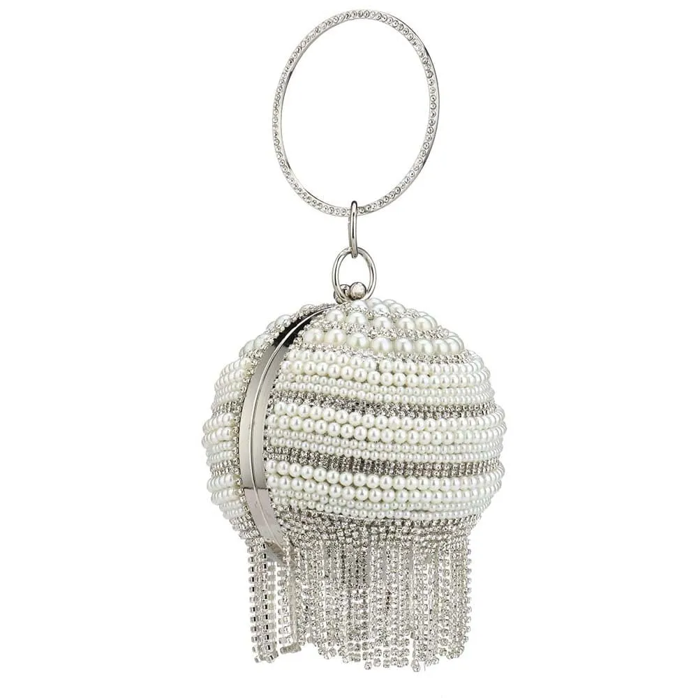 Diamond Tassels Rhinestone Round Ball Wedding Party Bags