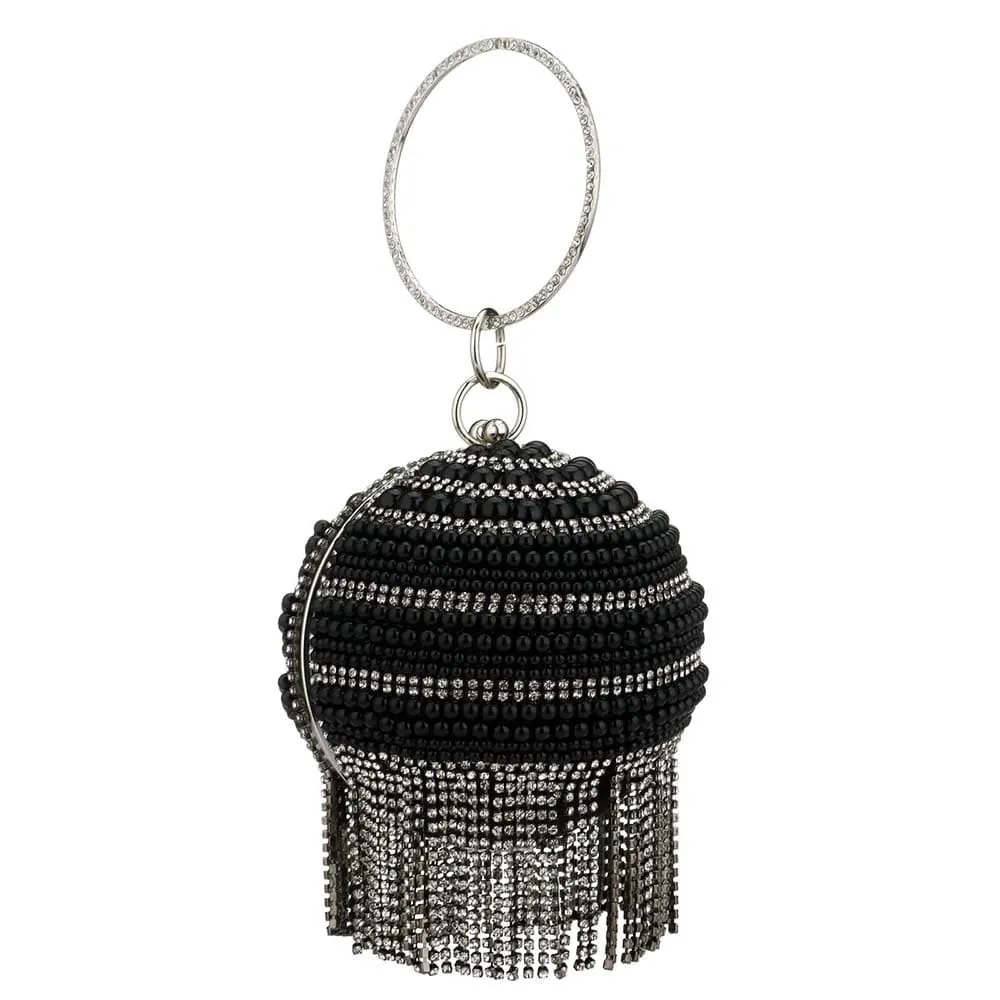 Diamond Tassels Rhinestone Round Ball Wedding Party Bags