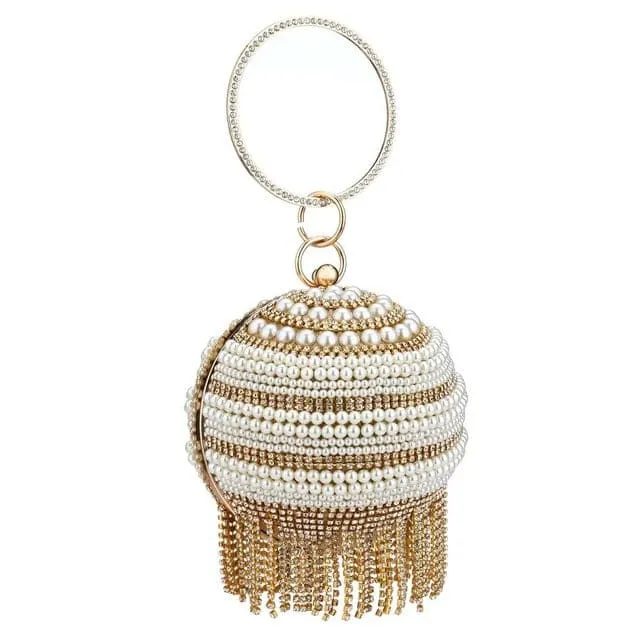 Diamond Tassels Rhinestone Round Ball Wedding Party Bags