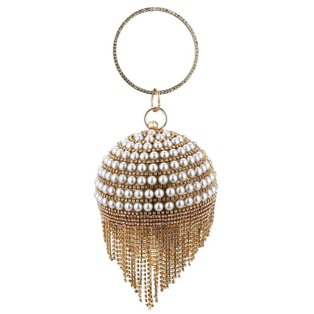 Diamond Tassels Rhinestone Round Ball Wedding Party Bags