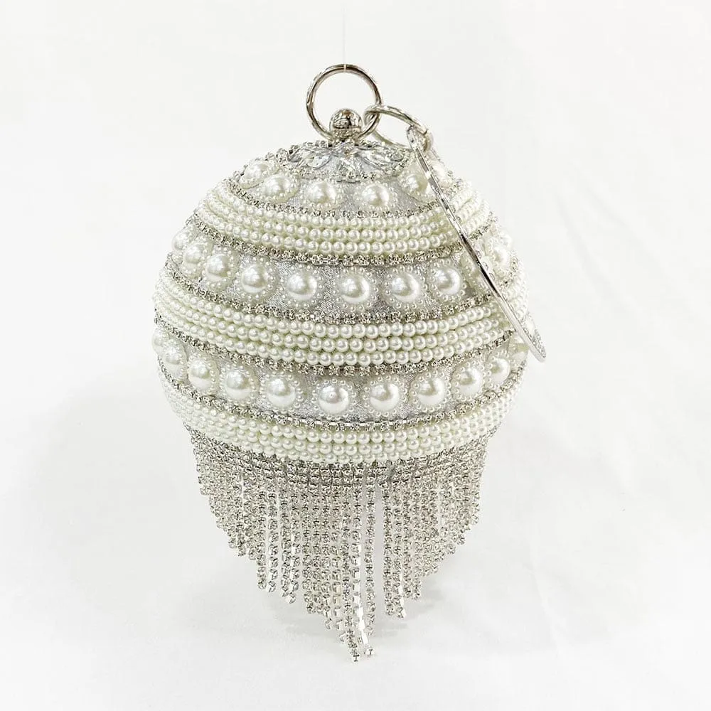 Diamond Tassels Rhinestone Round Ball Wedding Party Bags