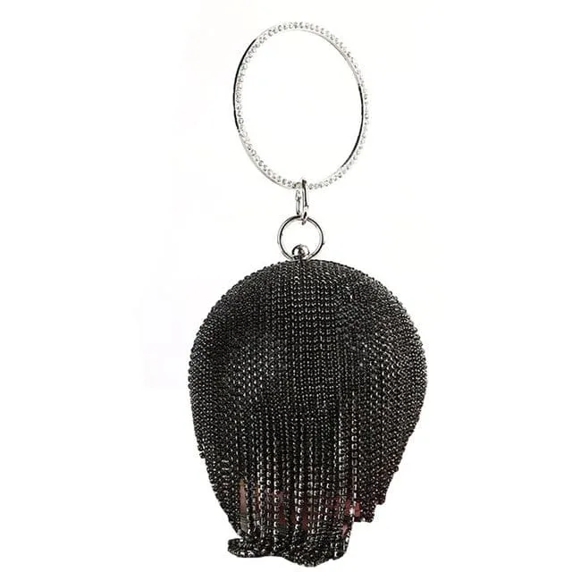 Diamond Tassels Rhinestone Round Ball Wedding Party Bags