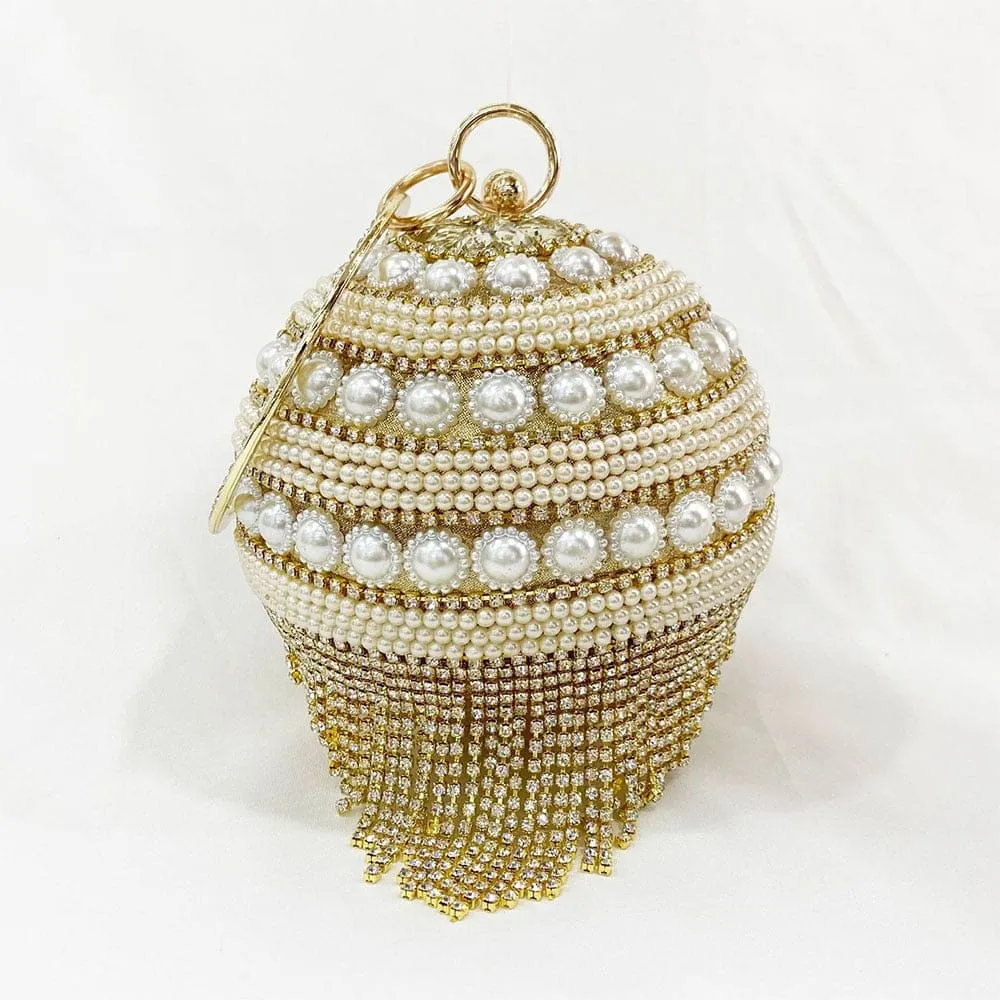 Diamond Tassels Rhinestone Round Ball Wedding Party Bags