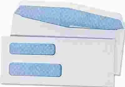 Double Window Business Envelope #8 5/8 White 500/Box