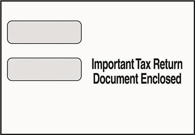 Double Window Tax Form Envelope For 1099 Misc/R Forms 9 X 5-5/8 24/Pack