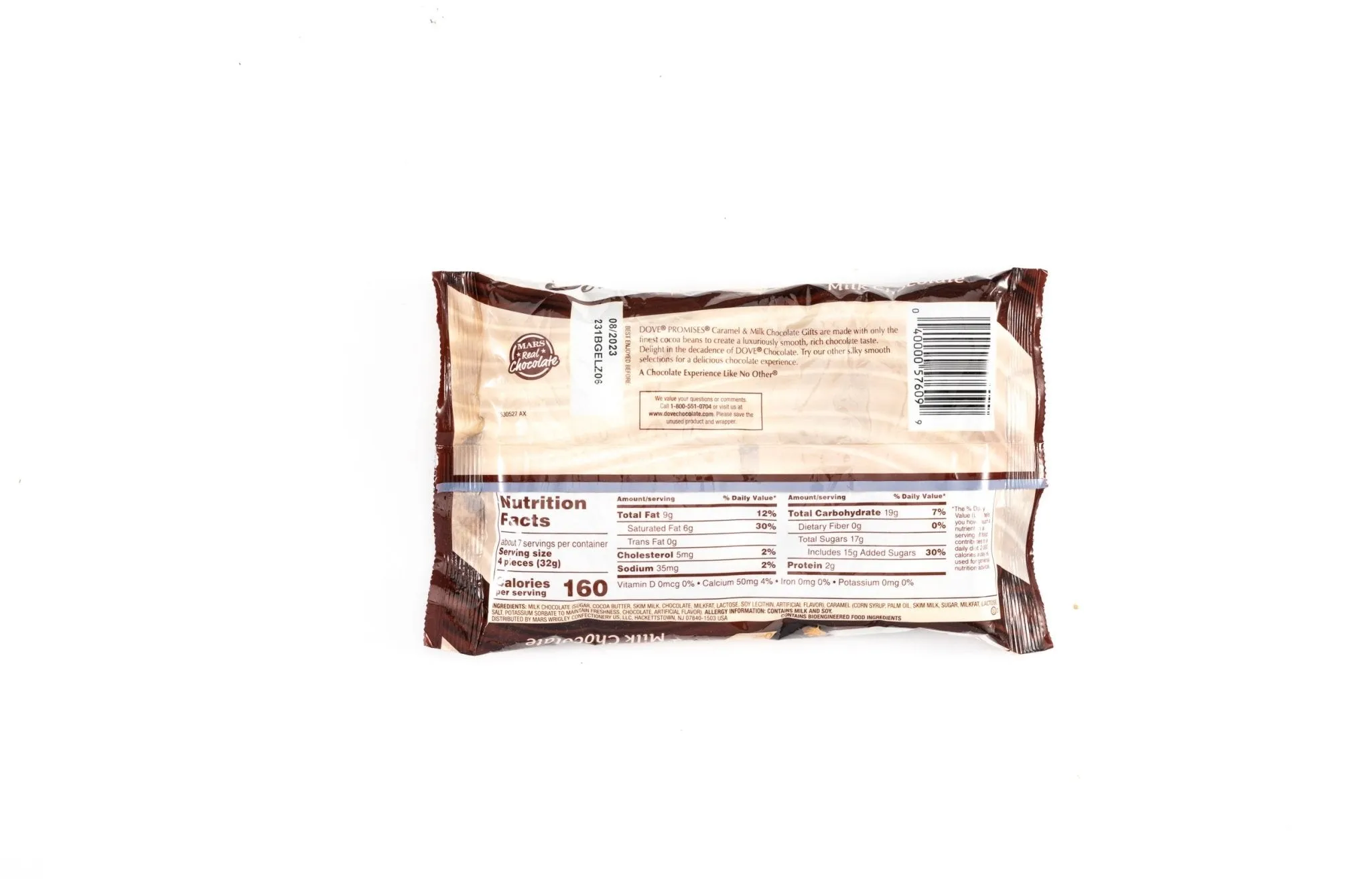 Dove Caramel & Milk Chocolate Candy Bulk Bag (7.94 oz)