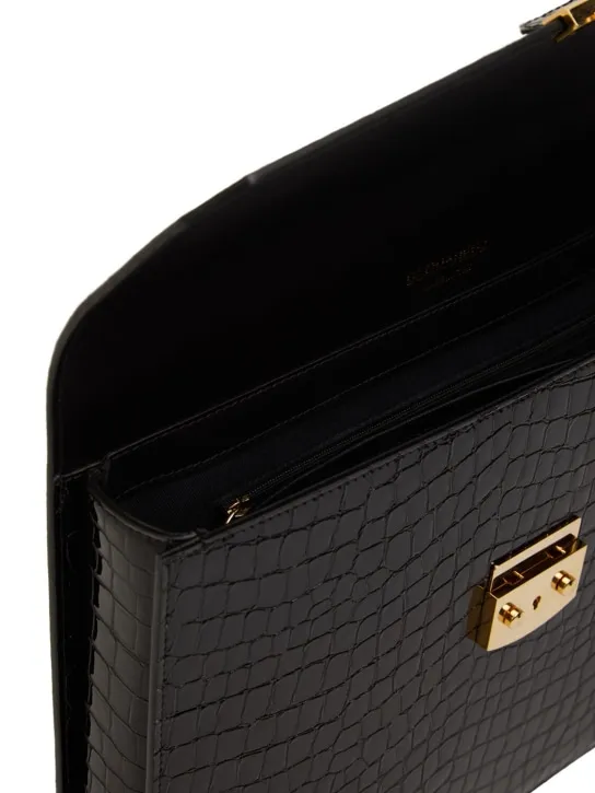 Dsquared2   Big City Nights croc embossed clutch 