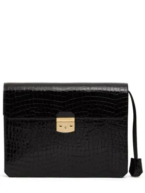 Dsquared2   Big City Nights croc embossed clutch 