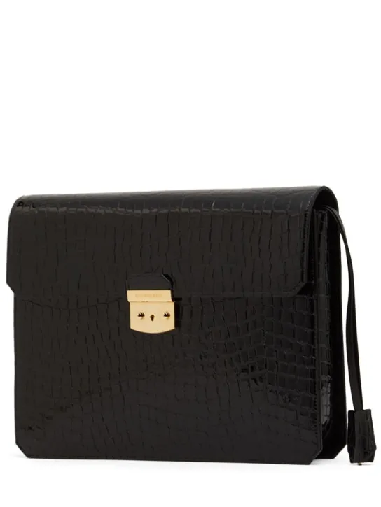 Dsquared2   Big City Nights croc embossed clutch 