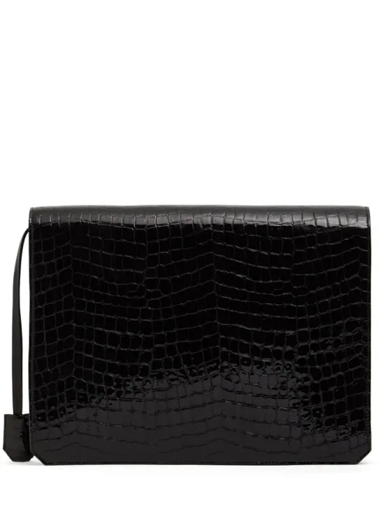 Dsquared2   Big City Nights croc embossed clutch 