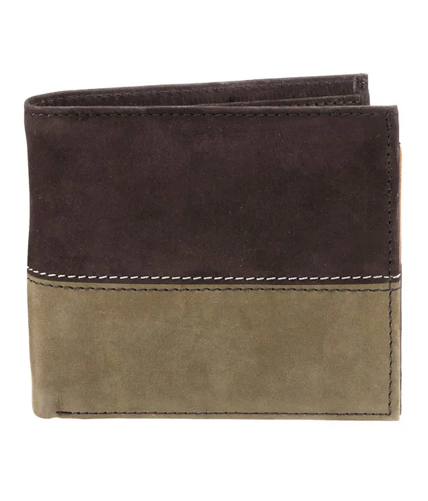 Dual Colour Nubuck Leather Mens Wallet