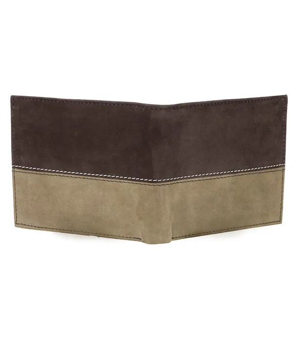 Dual Colour Nubuck Leather Mens Wallet