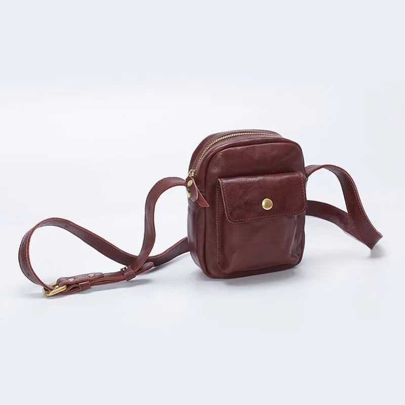 Dwarves Vegetable Tanned Leather Crossbody Ladies Shoulder Bag