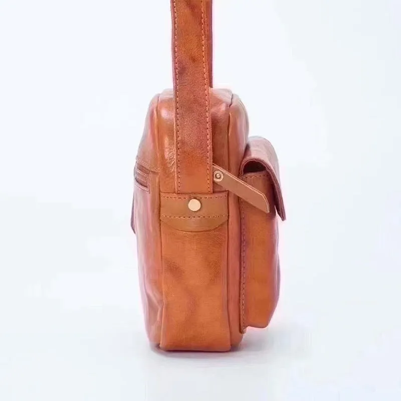 Dwarves Vegetable Tanned Leather Crossbody Ladies Shoulder Bag