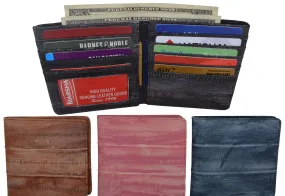 Eel Skin Waterproof Hipster Bifold Credit Card ID Mens Wallet EW711