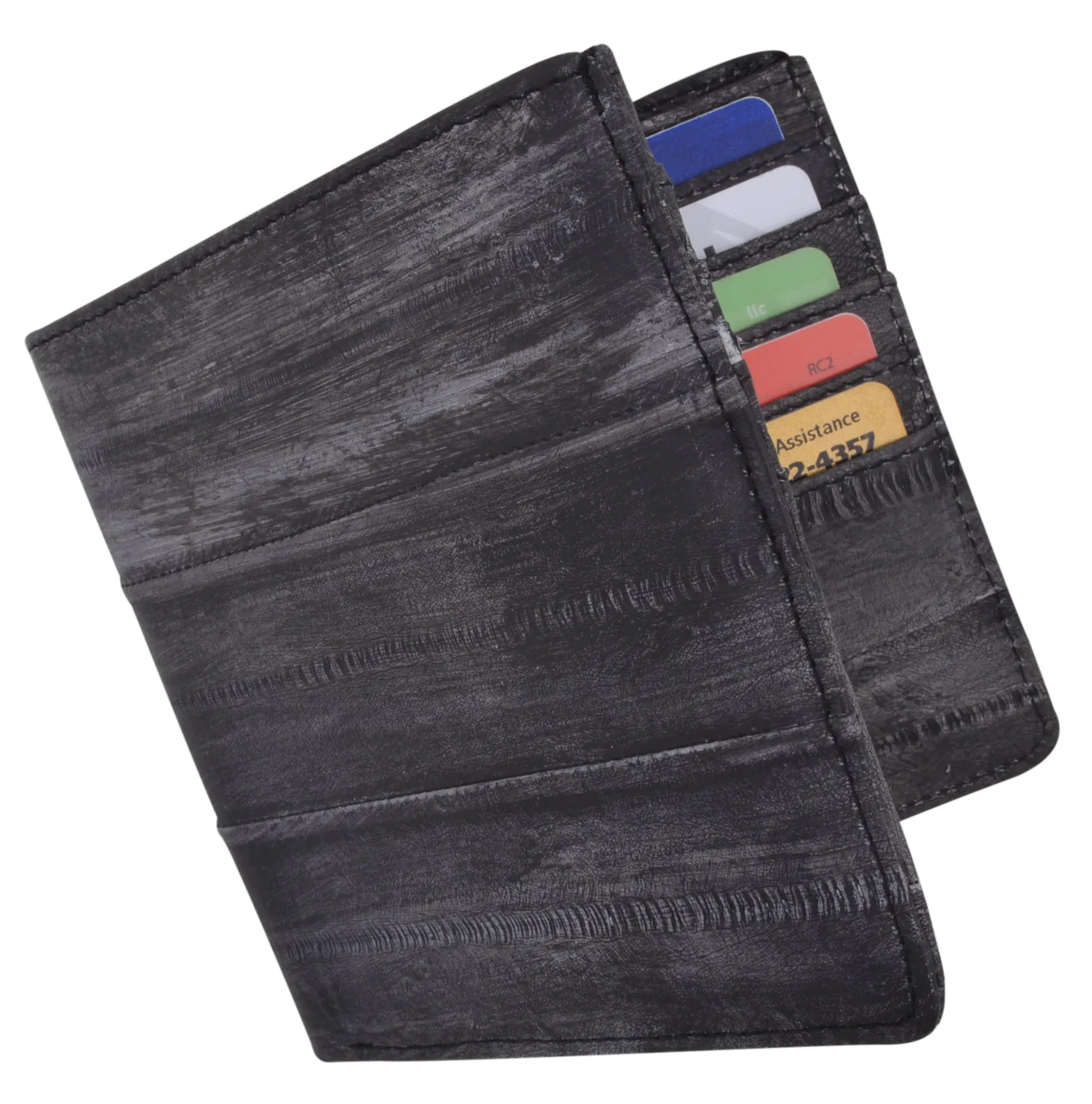 Eel Skin Waterproof Hipster Bifold Credit Card ID Mens Wallet EW711