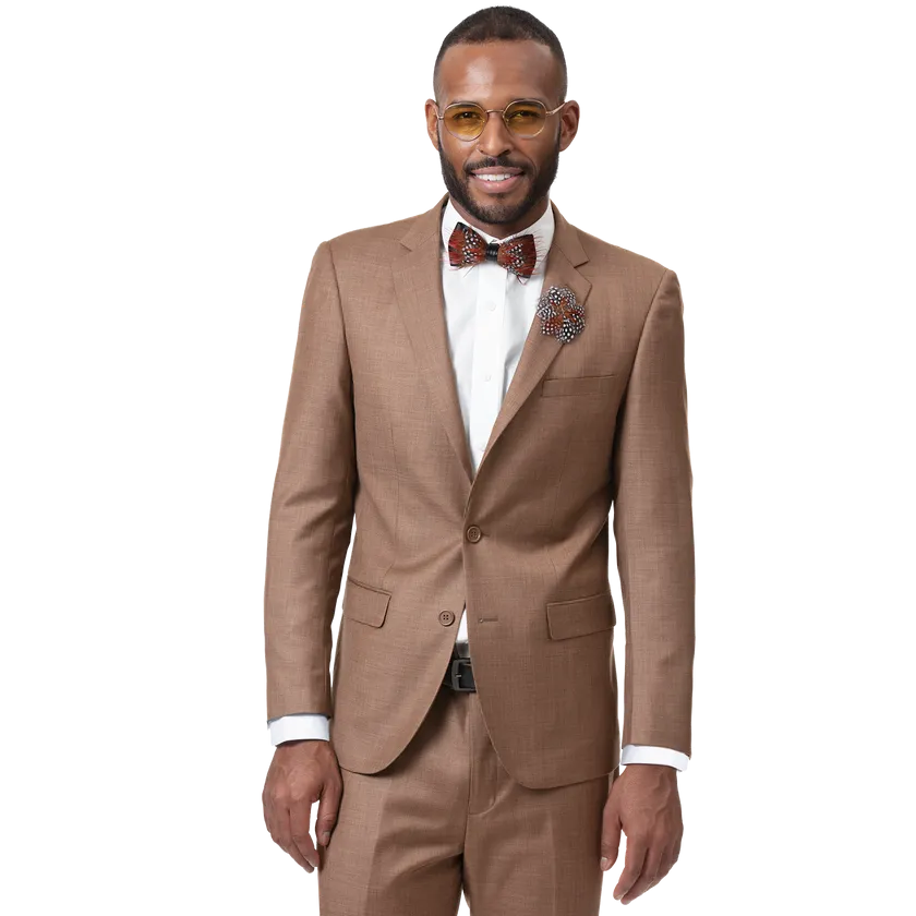 EJ Samuel Brown Ultra Slim Fit Suit M18013