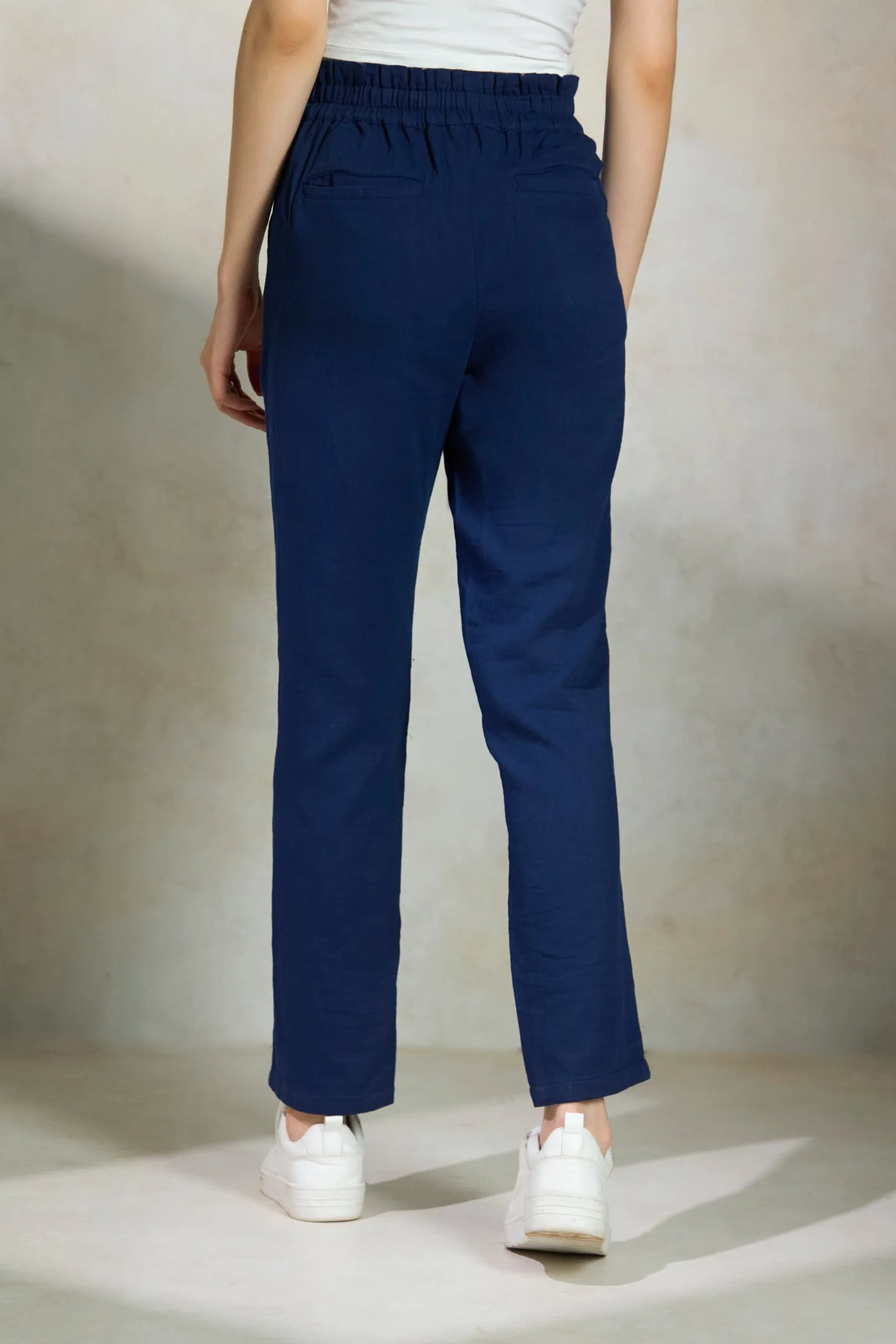 Ellen|Paper-Bag Waist Trousers