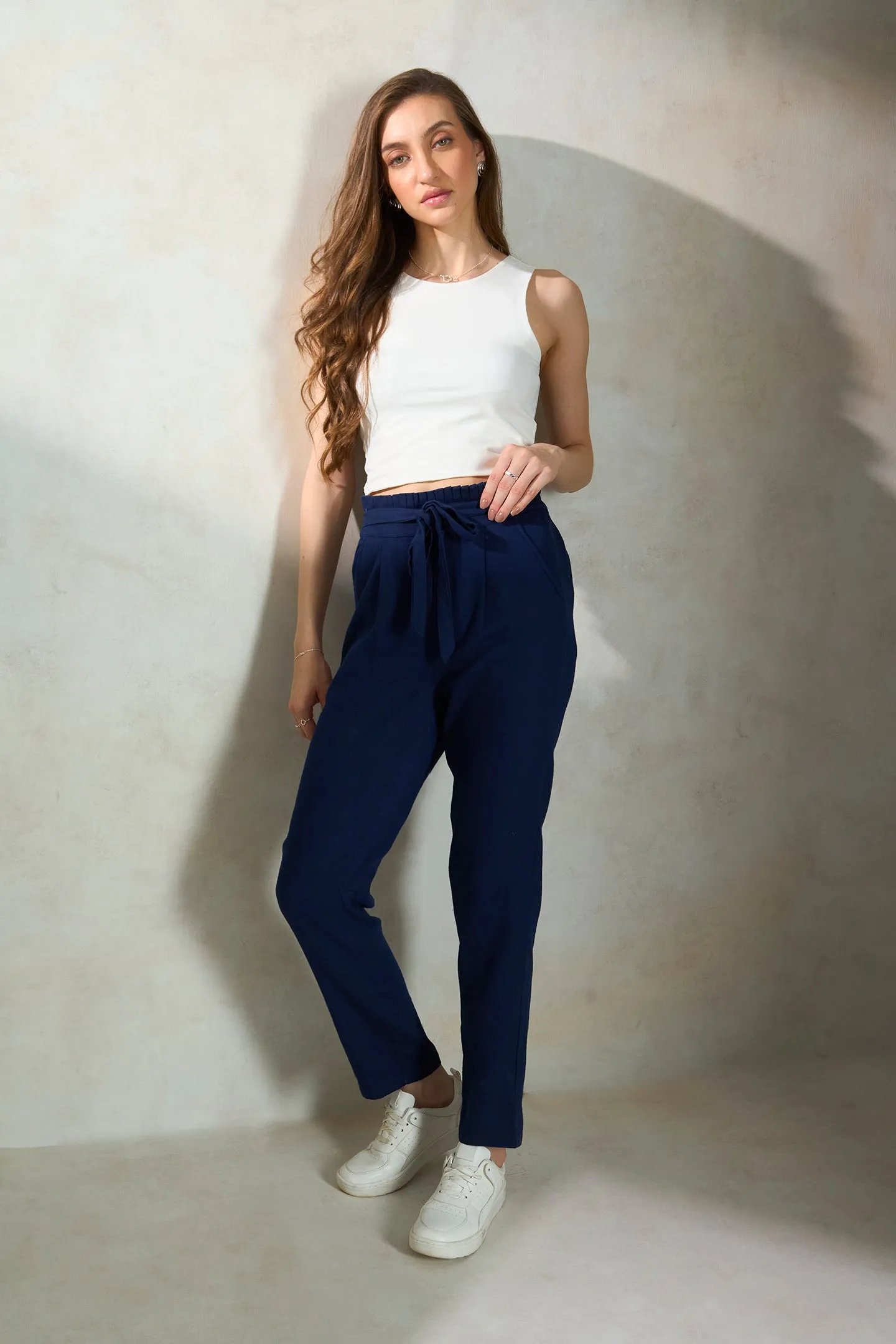 Ellen|Paper-Bag Waist Trousers