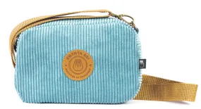 EMENTA SB - FLUFFY PATCH CORDUROY BAG - SKY BLUE