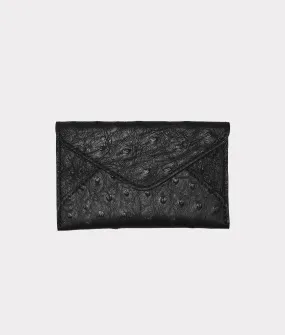 Envelope Card Case – Ostrich :: Black