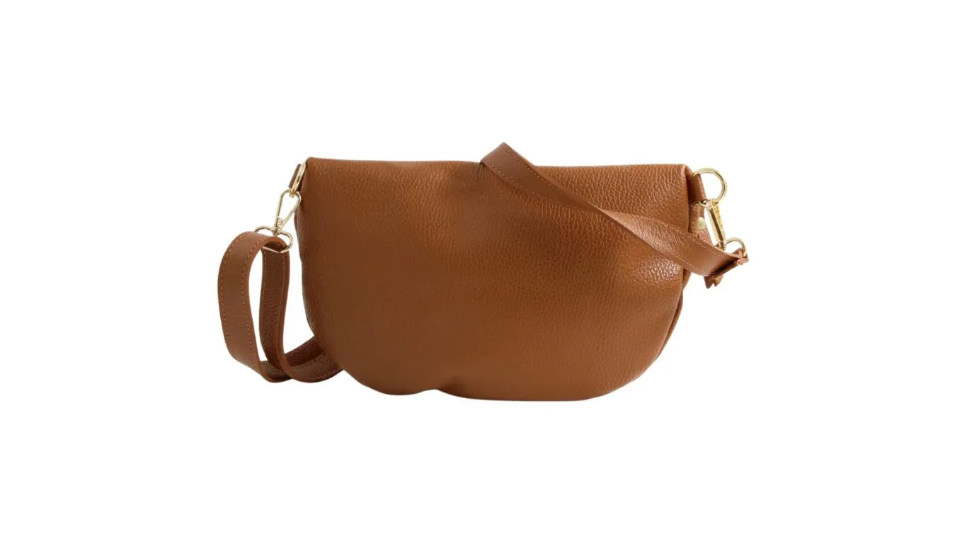 Fabucci Tan Leather Large Bum Bag