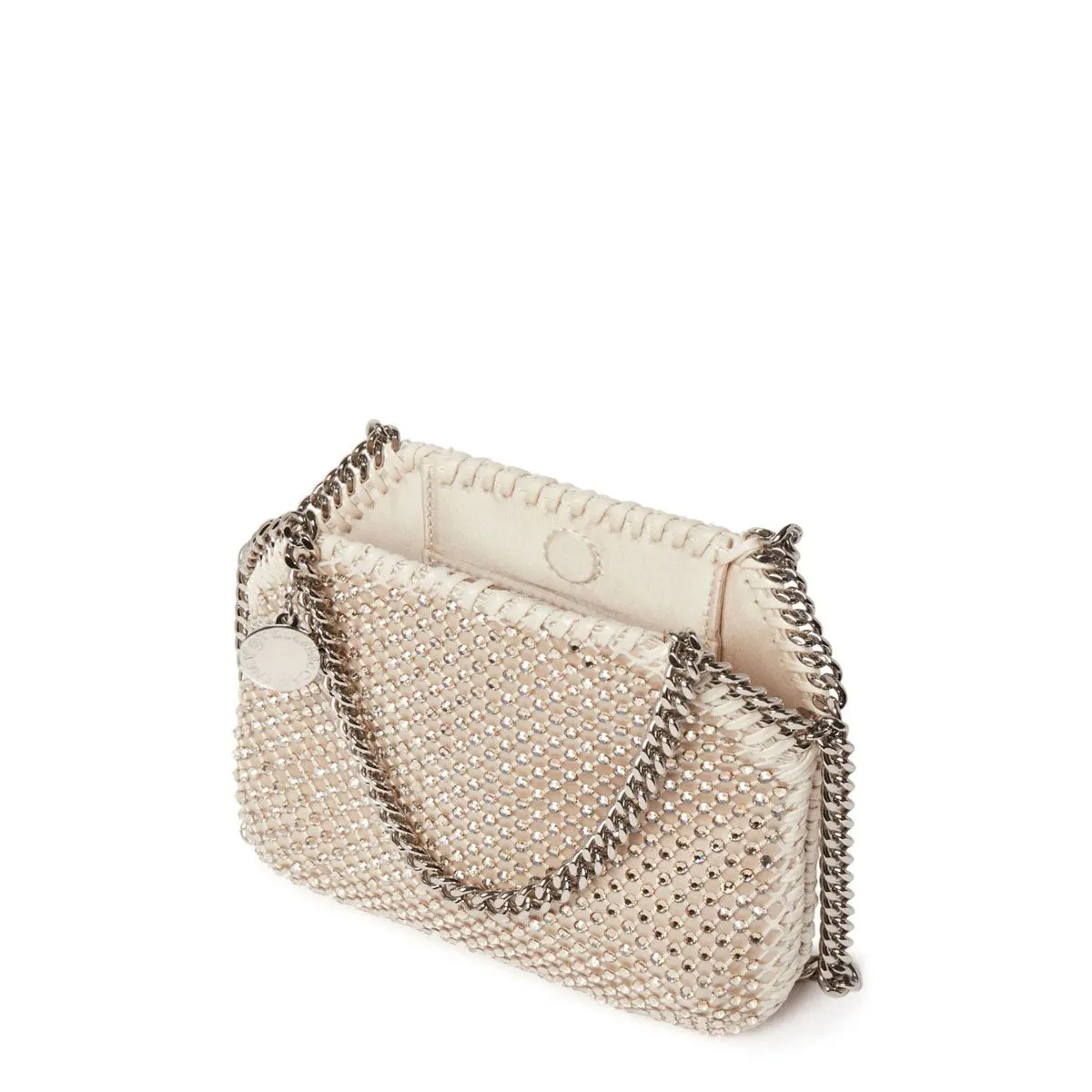 Falabella Mini Evening Bag Crystal Mesh, Honey