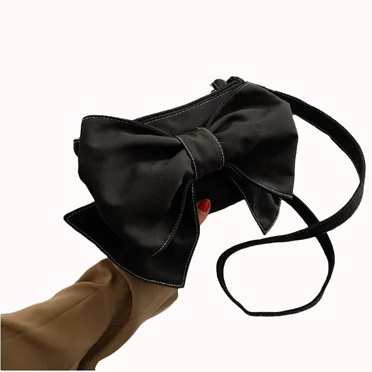 Fashionable Women's Zipper Clutch With Cute Bow