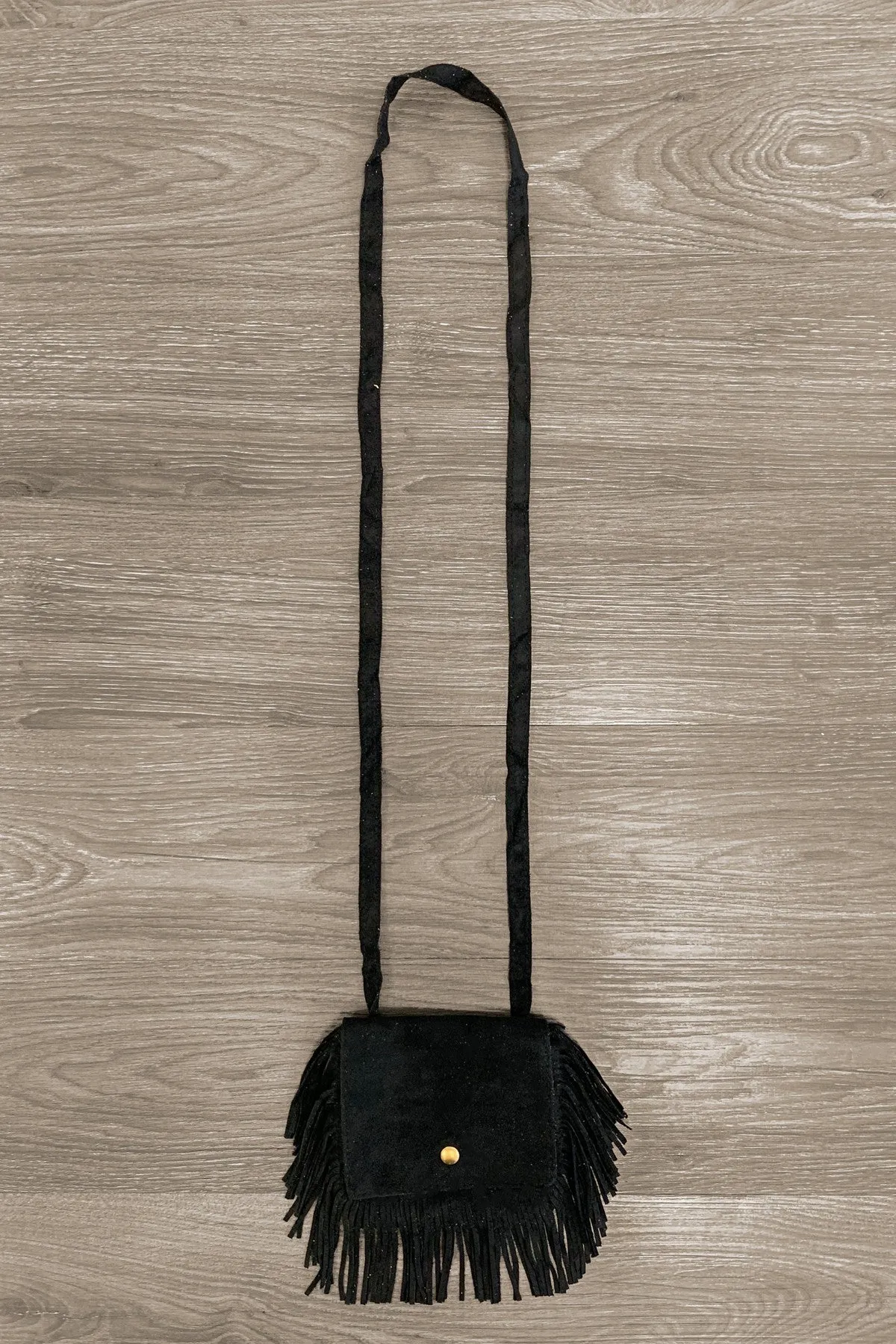 Faux Suede Fringe Purse