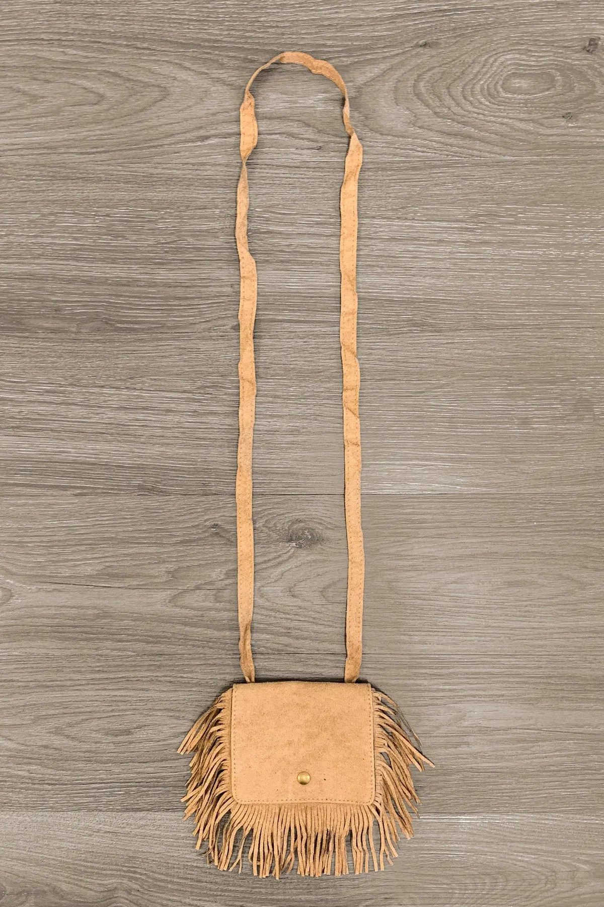 Faux Suede Fringe Purse