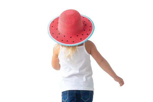 Flap Jack Kids Kids' UPF50  Straw Hat - Watermelon