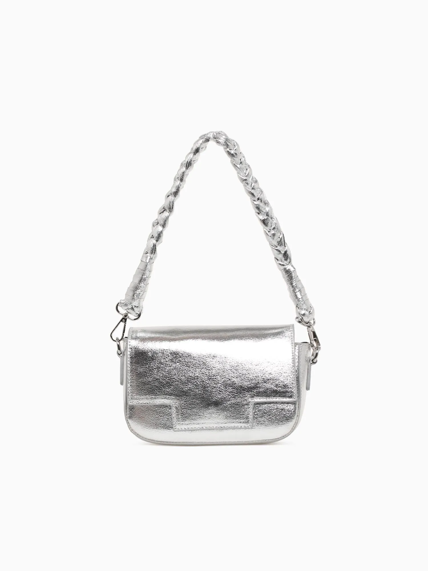 Flap Shoulder Bag Silver