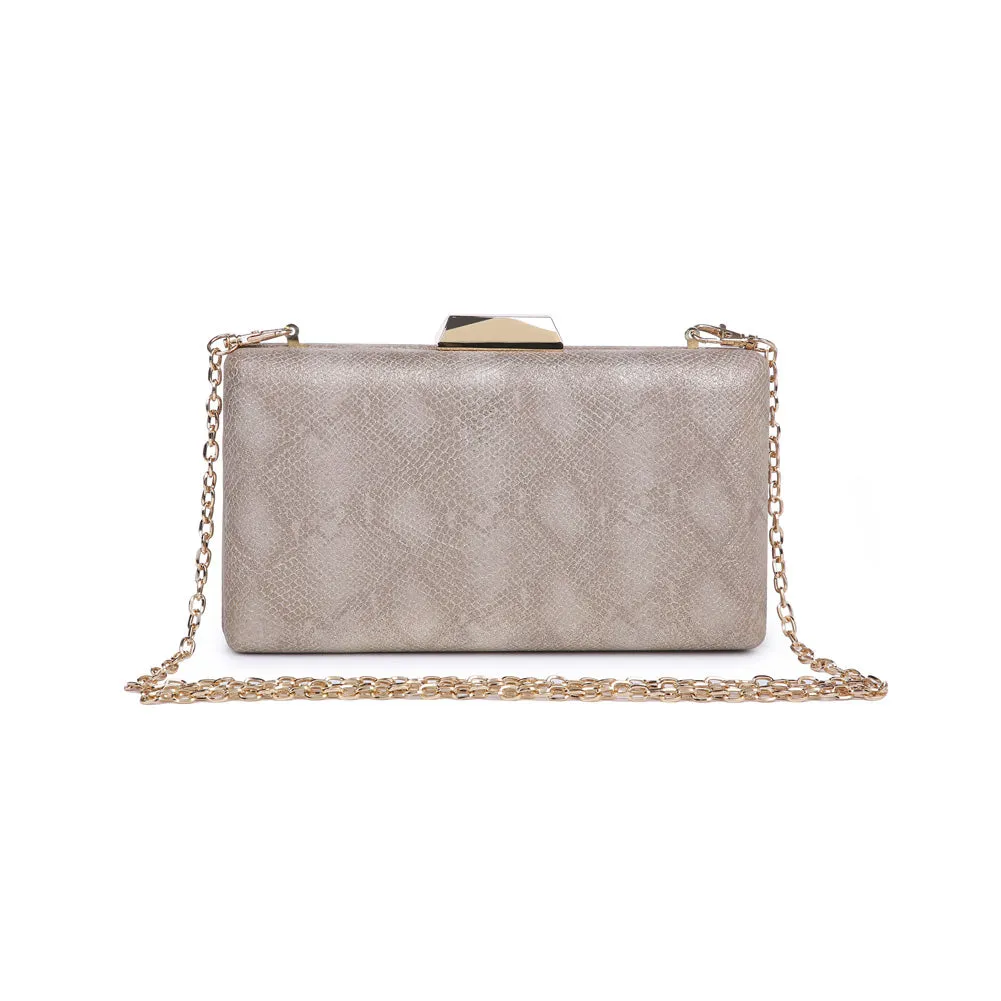 Flora Metallic Snake Evening Bag