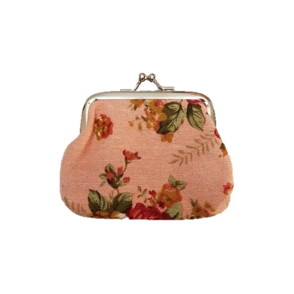 Floral Coin Purse - Pink