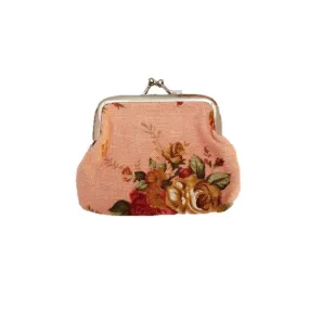 Floral Coin Purse - Pink