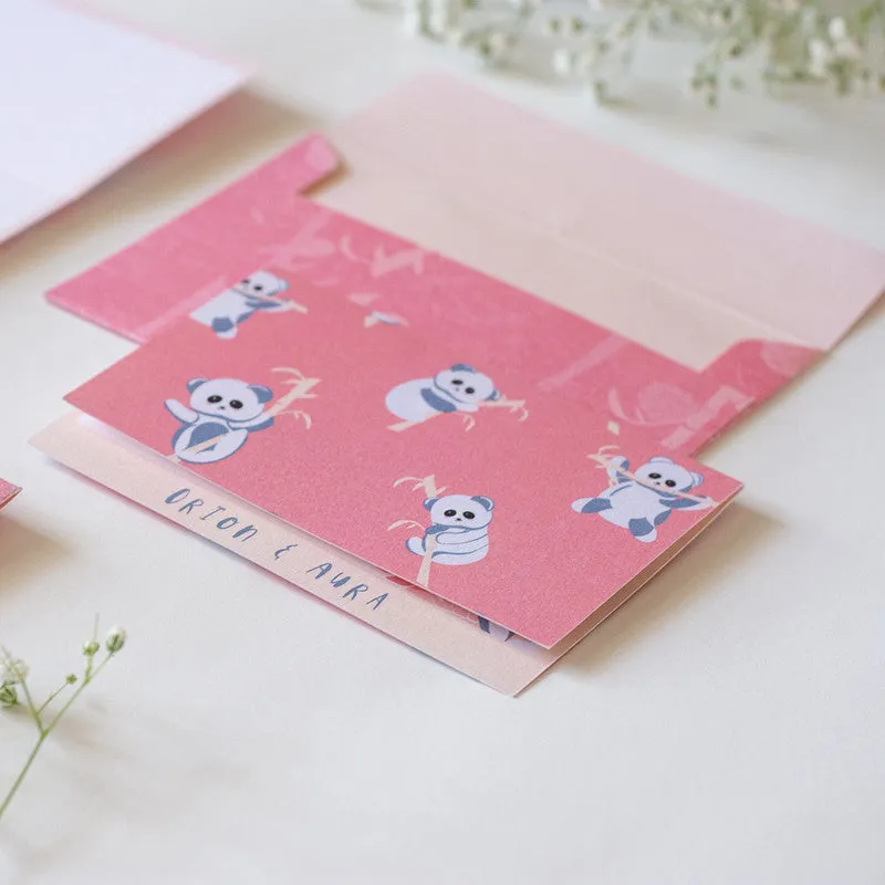 Foldable Gift Cards with Envelopes | Pink | Pack of 10