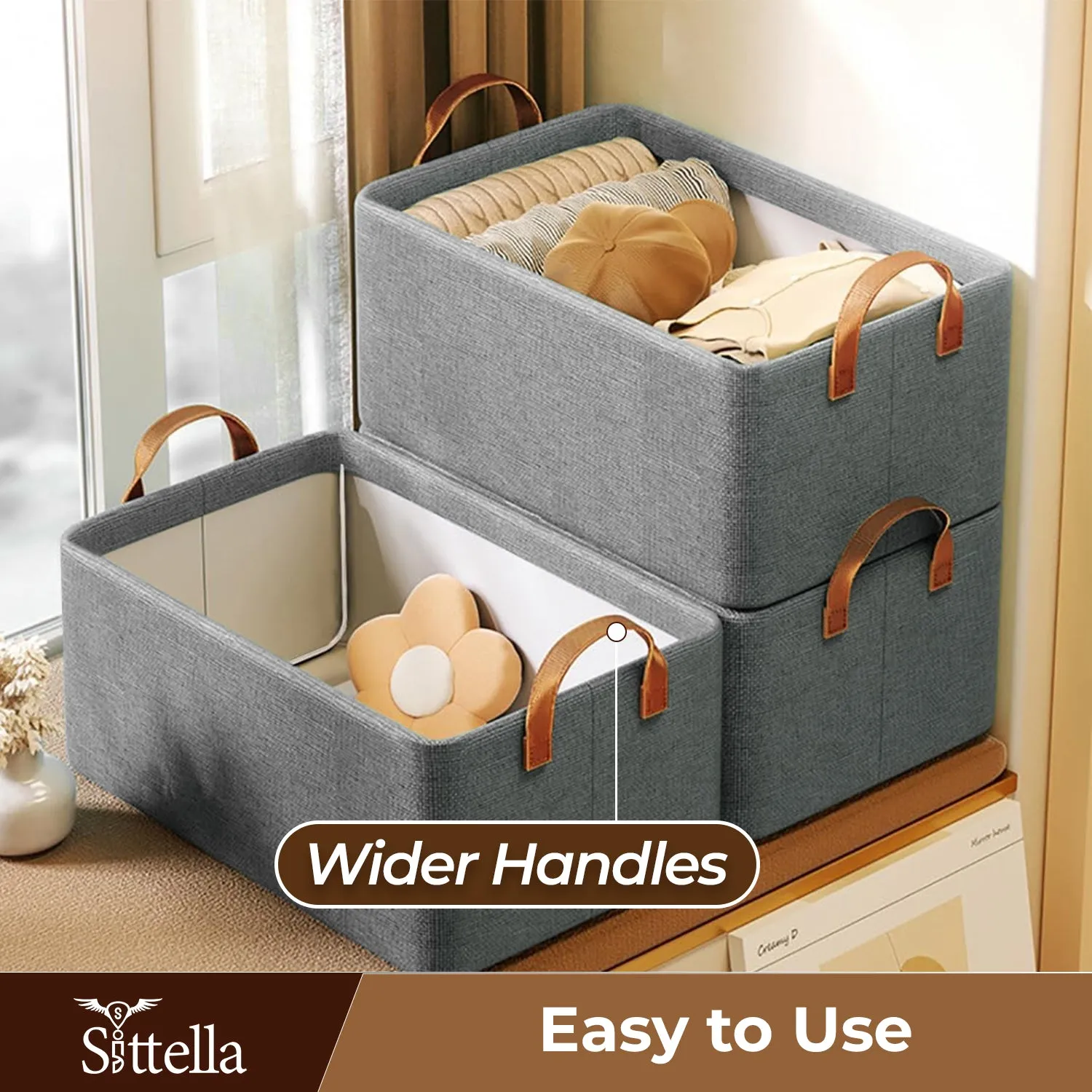 Foldable Wardrobe Organizer with Durable Handle