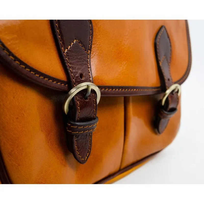 Full Grain Italian Leather Cross Body Bag - The Paris Wife