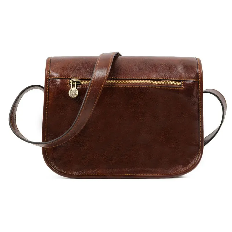 Full Grain Italian Leather Cross Body Bag - The Paris Wife