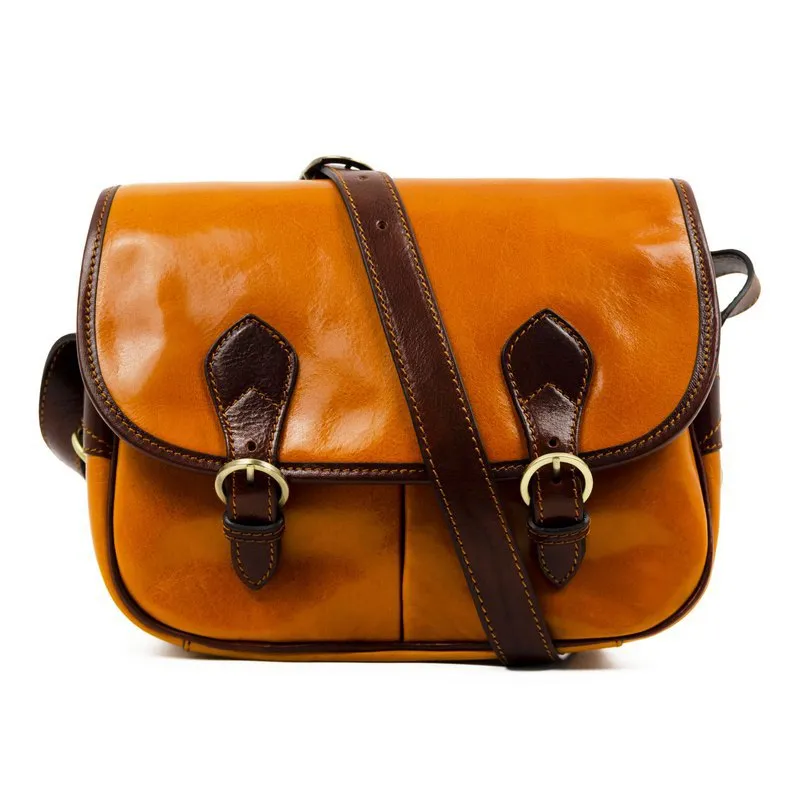 Full Grain Italian Leather Cross Body Bag - The Paris Wife