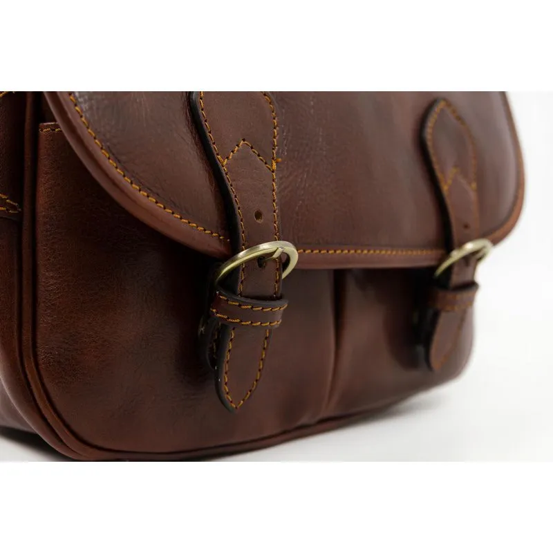 Full Grain Italian Leather Cross Body Bag - The Paris Wife