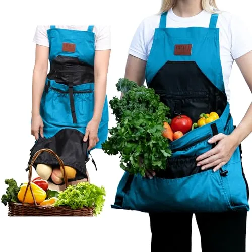 Gardening Apron with Pockets for Women & Men Garden Apron 7 Pockets