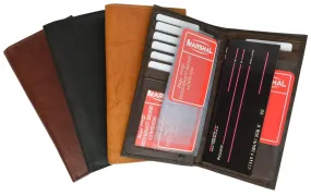 Genuine Leather Sim Checkbook Organizer ID Credit Card Holder Wallet 853 CF (C)