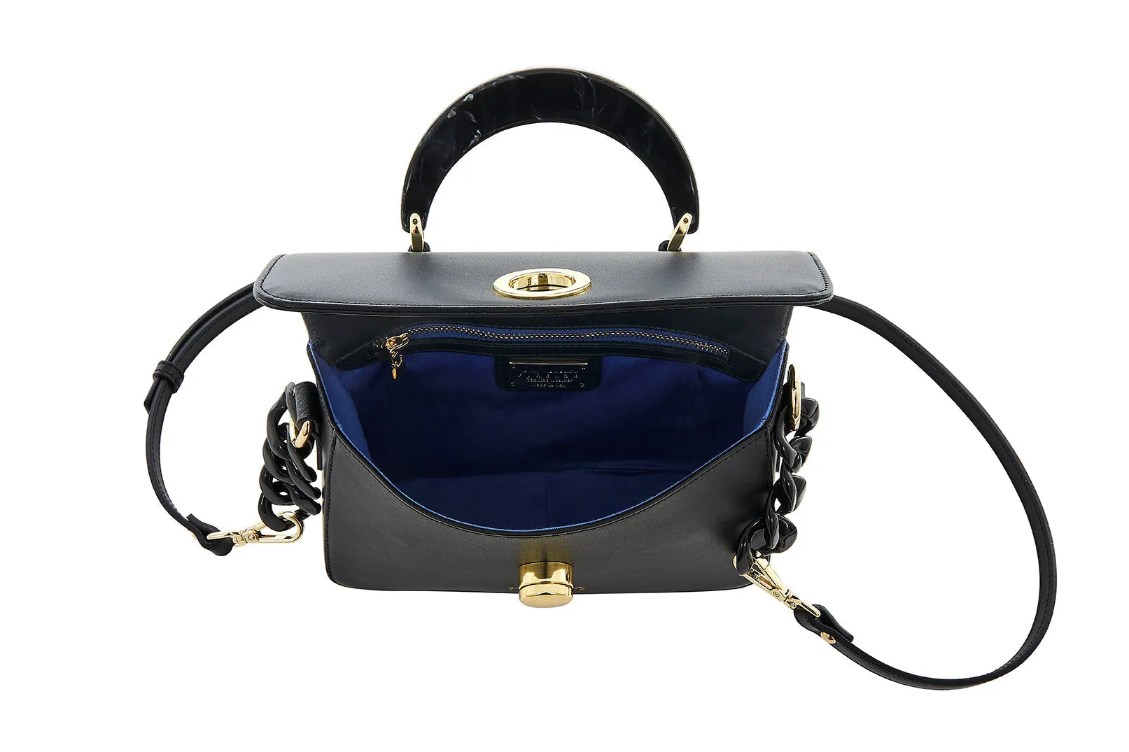 Giulia Smooth Calf Leather Crossbody Bag by Claudia Firenze